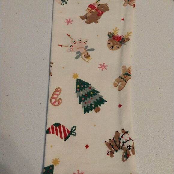 Holiday Time Girl's Leggings Sz 4T Ivory Gifts Gingerbread Stockings Reindeer - Picture 2 of 8